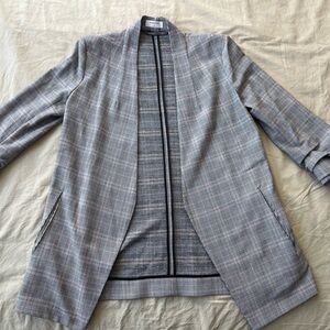 Babaton Black and White Plaid Blazer